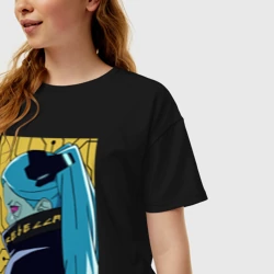 Женская футболка хлопок Oversize Киберпанк Ребекка - фото 2