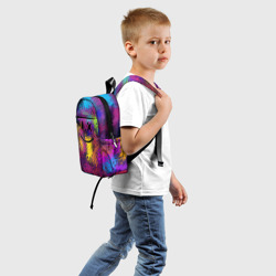 Детский рюкзак 3D Смайлик с брызгами краски - фото 2