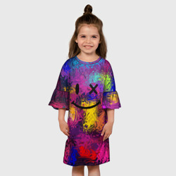Детское платье 3D Смайлик с брызгами краски - фото 2