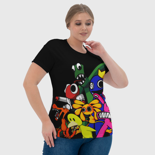 Женская футболка 3D с принтом Персонажи из радужных друзей, фото #4