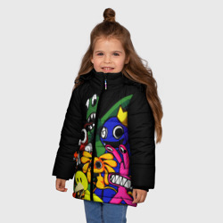 Зимняя куртка для девочек 3D Персонажи из радужных друзей - фото 2
