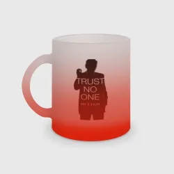 Кружка матовая стеклянная X files - курильщик