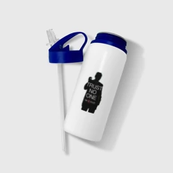 Бутылка для воды с трубочкой X files - курильщик - фото 2