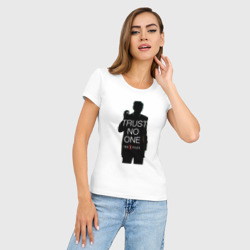 Женская футболка хлопок Slim X files - курильщик - фото 2