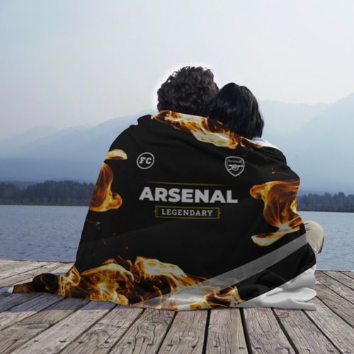 Плед 3D Arsenal legendary sport fire, цвет 3D (велсофт) - фото 3