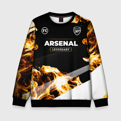 Детский свитшот 3D Arsenal legendary sport fire, цвет 3D печать