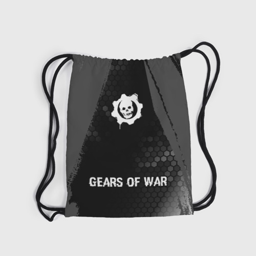 Рюкзак-мешок 3D Gears of War glitch на темном фоне: символ, надпись - фото 6