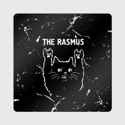 Магнит виниловый Квадрат Группа The Rasmus и рок кот