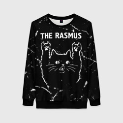 Женский свитшот 3D Группа The Rasmus и рок кот