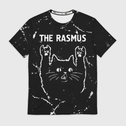 Мужская футболка 3D Группа The Rasmus и рок кот