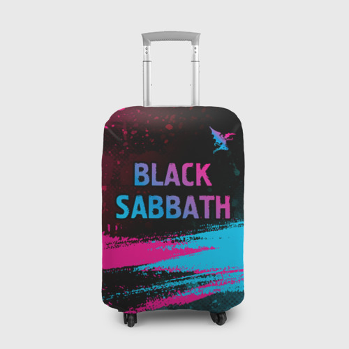 Чехол для чемодана 3D Black Sabbath - neon gradient: символ сверху