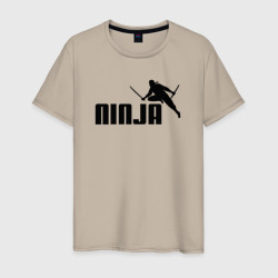Ниндзя вместо пумы – Мужская футболка хлопок с принтом купить со скидкой в -20%