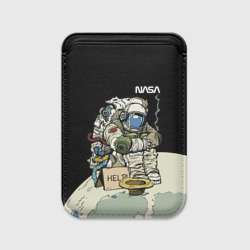 Картхолдер Magsafe магнитный NASA - Help! Astronaut - Joke