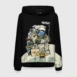 Женская толстовка 3D NASA - Help! Astronaut - Joke