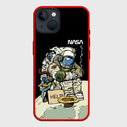 Чехол для iPhone 14 NASA - Help! Astronaut - Joke