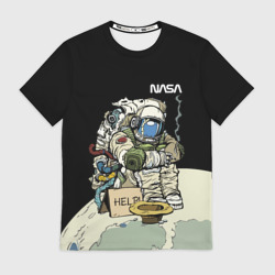 Мужская футболка 3D NASA - Help! Astronaut - Joke