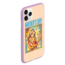 Чехол для iPhone 11 Pro Max матовый Mother's Day - дитя с матерью - фото 2