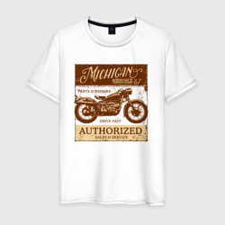 Ретро мотоцикл гранж – Мужская футболка хлопок с принтом купить со скидкой в -20%