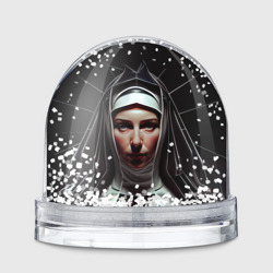 Игрушка Снежный шар Нейросеть: готическая монахиня