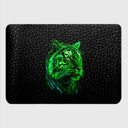 Картхолдер с принтом Нейросеть: неоновый зелёный тигр - фото 2