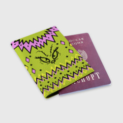 Обложка для паспорта матовая кожа Новогодний свитер Гринча - фото 2