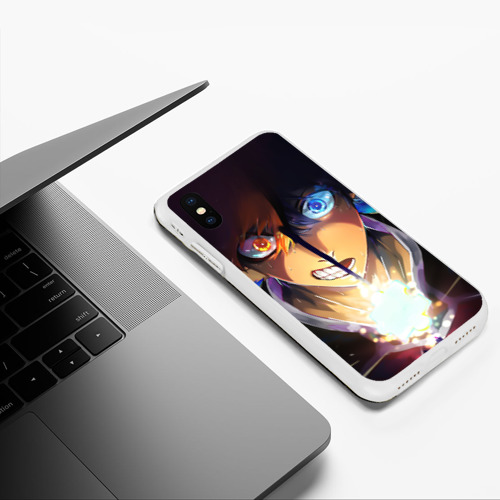 Чехол для iPhone XS Max матовый Blue Lock anime, цвет белый - фото 5