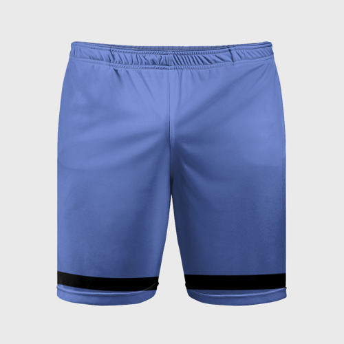 Мужские шорты спортивные с принтом Футбольная форма Блю Лок, вид спереди №1