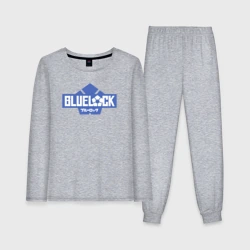 Женская пижама с лонгсливом хлопок Logo Blue Lock