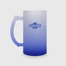 Кружка пивная матовое стекло Logo Blue Lock