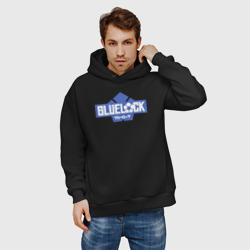 Мужское худи Oversize хлопок Logo Blue Lock - фото 2