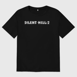 Женская футболка хлопок Oversize Silent Hill 2 remake logo