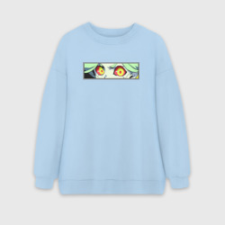 Женский свитшот oversize без начеса хлопок Ребекка из Киберпанка - Глаза