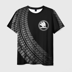 Skoda tire tracks – Футболка с принтом купить со скидкой в -26%