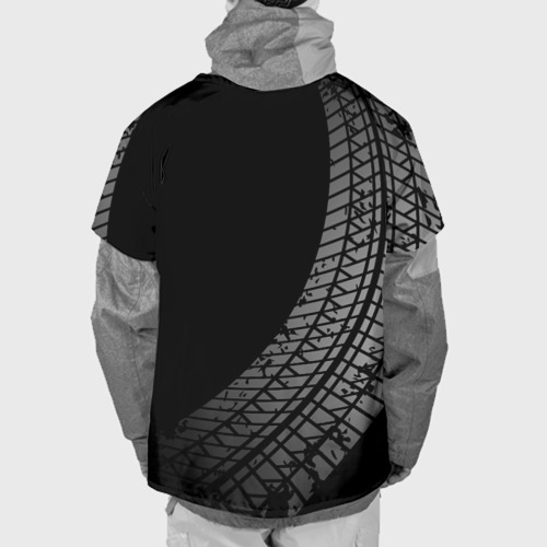 Накидка на куртку 3D Skoda tire tracks, цвет 3D печать - фото 2