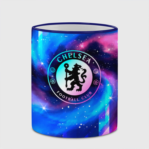 Кружка с полной запечаткой Chelsea неоновый космос, цвет Кант синий - фото 4