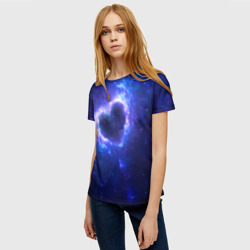 Женская футболка 3D Галактика любви - neon heart - фото 2