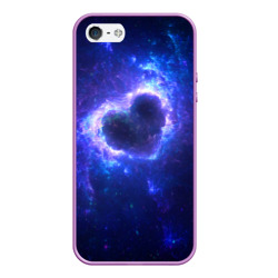 Чехол для iPhone 5/5S матовый Галактика любви - neon heart