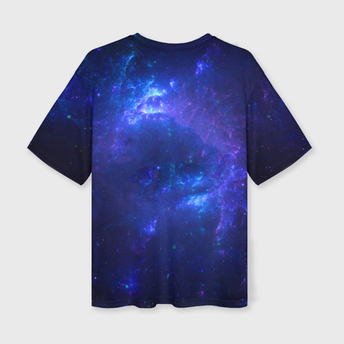 Женская футболка oversize 3D Галактика любви - neon heart, цвет 3D печать - фото 2