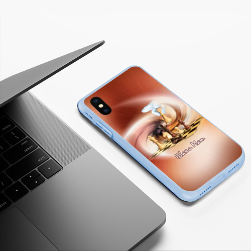 Чехол для iPhone XS Max матовый Спортивные ches-шах и мат тебе, цвет голубой - фото 5