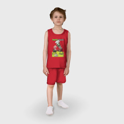 Детская пижама с шортами хлопок Зомби барбекю - фото 2