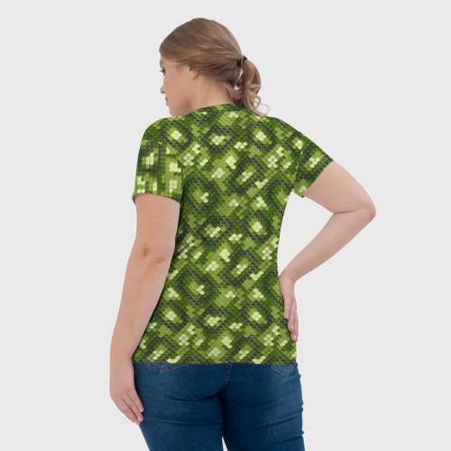 Женская футболка 3D Милитари Чешуя, цвет 3D печать - фото 7