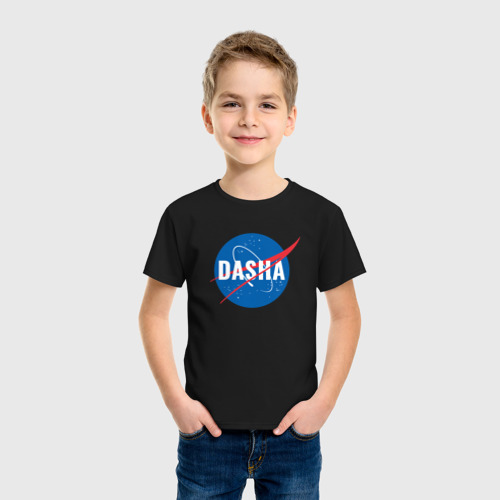 Детская футболка хлопок Даша NASA, цвет черный - фото 3