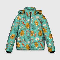 Зимняя куртка для мальчиков 3D Новогодний паттерн с печеньем