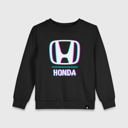 Детский свитшот хлопок Значок Honda в стиле glitch