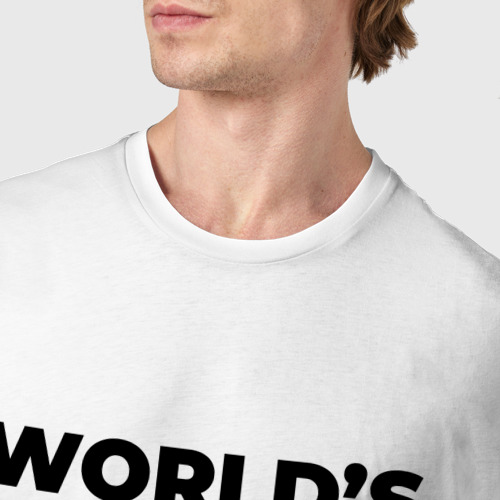 Мужская футболка хлопок с принтом The world's okayest hairdresser, фото #4
