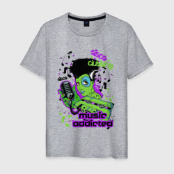 Девушка-монстр с микрофоном – Мужская футболка хлопок с принтом купить со скидкой в -20%