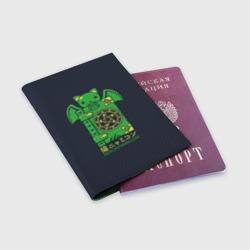 Обложка для паспорта матовая кожа Nekonyamicon - Некронамикон - фото 2