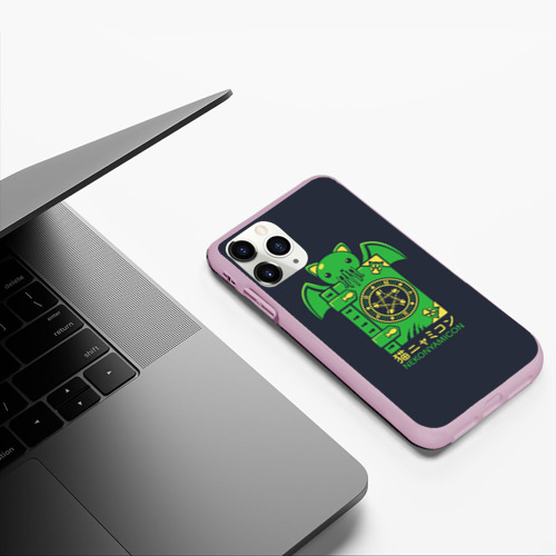 Чехол для iPhone 11 Pro матовый Nekonyamicon - Некронамикон, цвет розовый - фото 5