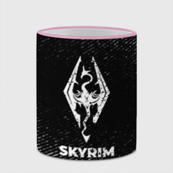 Кружка с полной запечаткой Skyrim с потертостями на темном фоне - фото 2