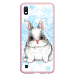 Белый кролик и снежинки – Чехол для Samsung Galaxy A10 с принтом купить
